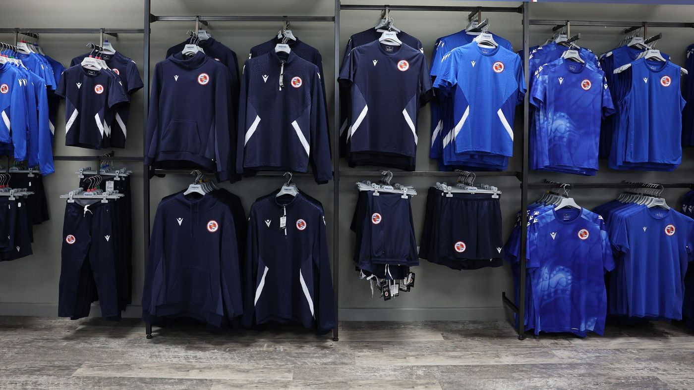 Reading FC jackets on display 
